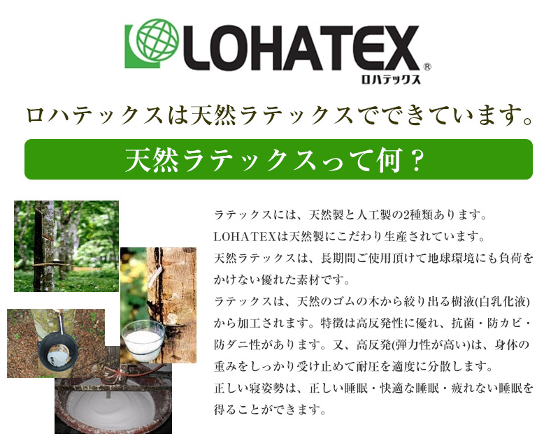 高反発寝具LOHATEX敷きパッド(トッパー)厚さ2.5cm