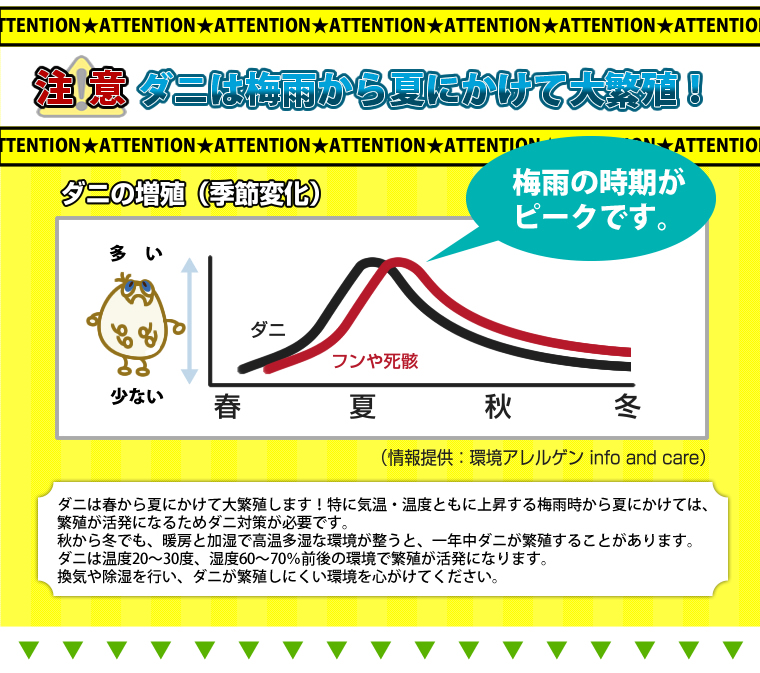 ダニは梅雨から夏にかけて大繁殖！