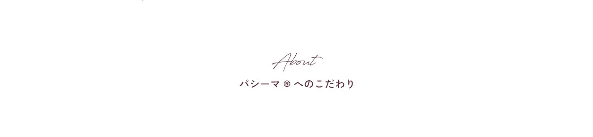 パシーマへのこだわり